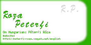 roza peterfi business card