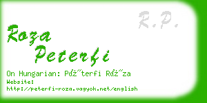 roza peterfi business card